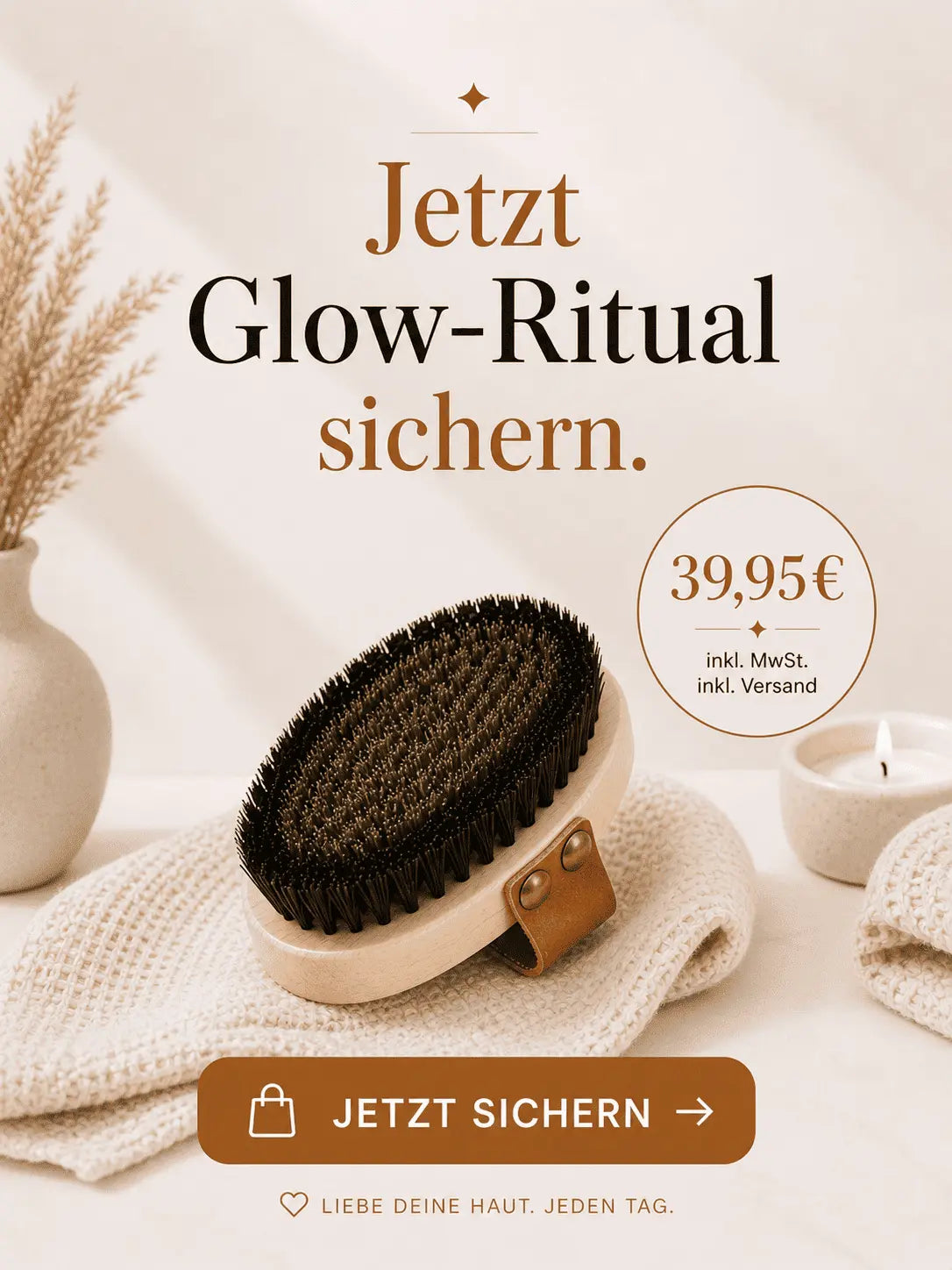 Trockenbürste mit Kupferborsten