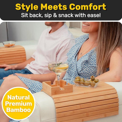 Eleganter Couch-Butler aus Bambusholz