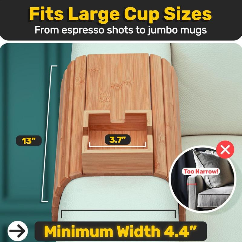 Eleganter Couch-Butler aus Bambusholz