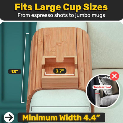 Eleganter Couch-Butler aus Bambusholz