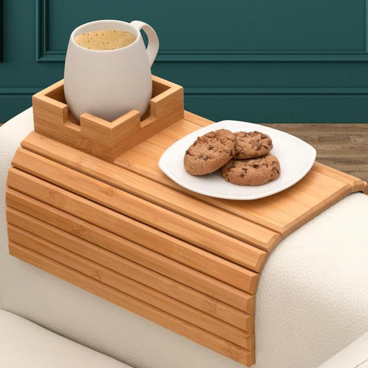 Eleganter Couch-Butler aus Bambusholz